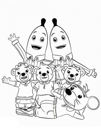 Bananas in Pyjamas and Friends 2 Coloring Page - Free Printable Coloring  Pages for Kids