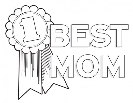 1st Best Mom Coloring Page - Free Printable Coloring Pages for Kids