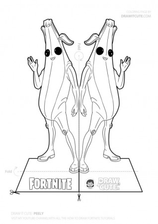 Fortnite Coloring Pages Peely - Coloring and Drawing