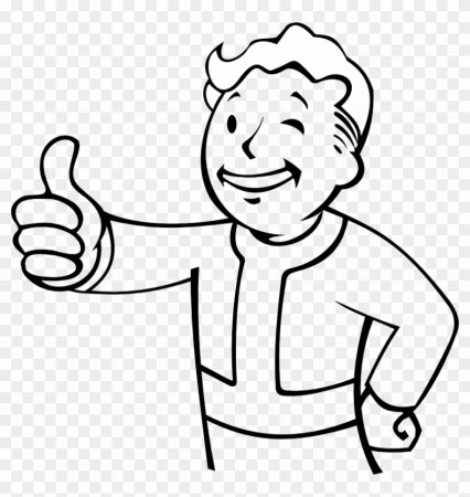 Vault Boy Coloring Pages - Fall Out Boy 4 - Free Transparent PNG Clipart  Images Download