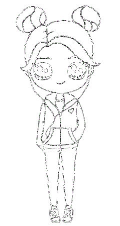 Cute girls kawaii coloring pages