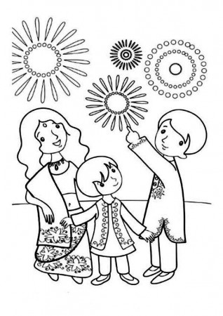 Diwali, Coloring pages for kids and Colouring pages