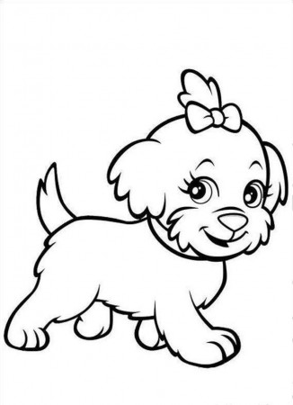 Cute Puppy Coloring Pages For Girls