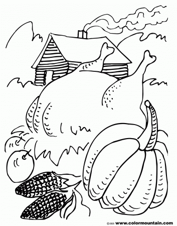 Thanksgiving Harvest Coloring Sheet - Create A Printout Or Activity