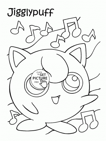 Pokemon Jigglypuff coloring pages for kids, pokemon ...
