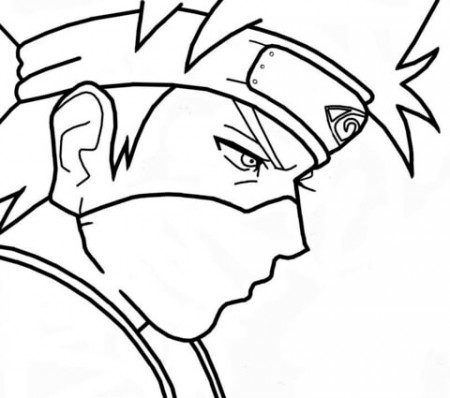 Kakashi Hatake from Naruto coloring page | Free Printable ...