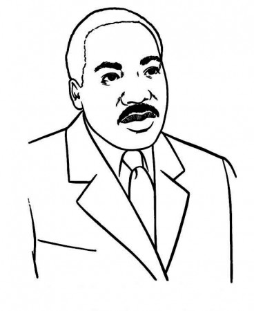 American Humanitarian Activist Martin Luther King Jr Coloring Page