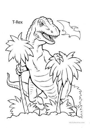 Dinosaur Coloring Pages - English ESL Worksheets