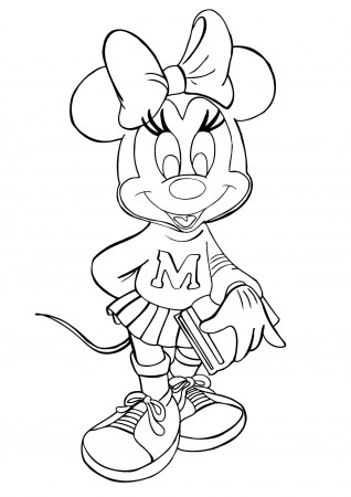 Cute Baby Minnie Flower Disney Coloring Pages For Kids Drawing ...