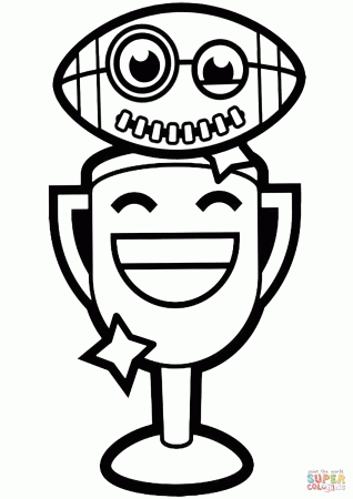 Cartoon Super Bowl Trophy coloring page | Free Printable Coloring ...