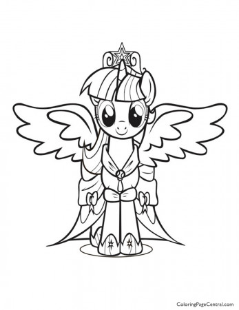 My Little Pony - Princess Twilight Sparkle 01 Coloring Page | Coloring Page  Central