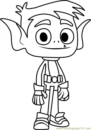 Beast Boy Coloring Page - Free Teen Titans Go! Coloring Pages :  ColoringPages101.com