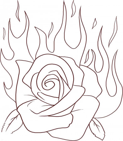 coloring pages : Fire Flowering Pages Home Free Roses Bouquet Pictures  Printable Google Docs Images 40 Staggering Free Coloring Pages Roses ~  mommaonamissioninc