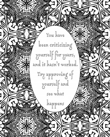 Free Printable Coloring Pages for Kids and Adults: Printable Self Love Coloring  Pages