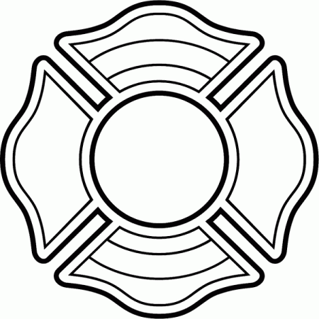 Firefighter badge coloring pages