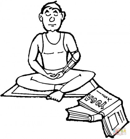 Meditation coloring page | Free Printable Coloring Pages