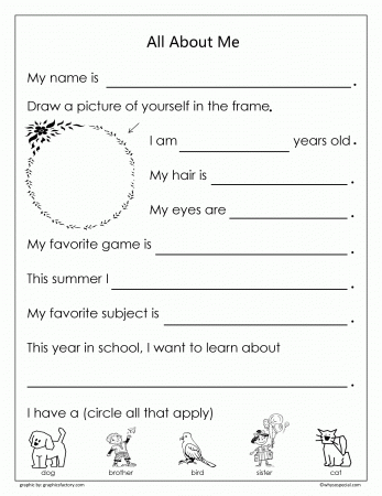 Rehearsal All About Me Coloring Pages Resume Format Download Pdf ...