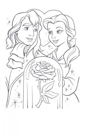Beauty and The Beast Coloring Page | Coloring Pages of Epicness ...