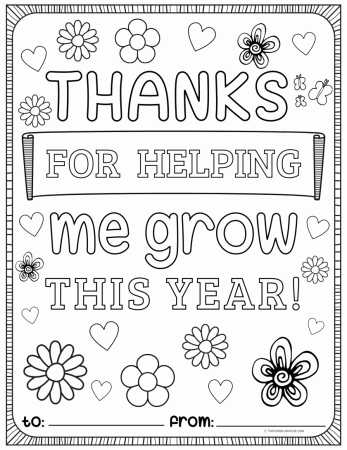 Adorable Teacher Appreciation Coloring Pages ( Free 1-Click Instant  Download) - This Tiny Blue House