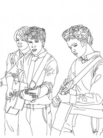 Jonas Brothers coloring pages - Free Printable