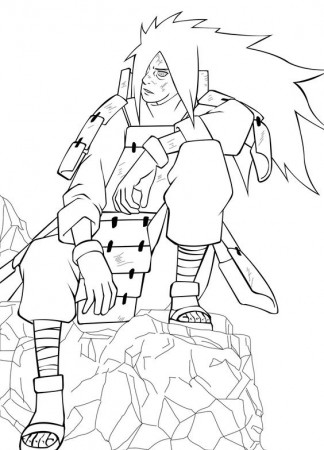 Madara Uchiha Coloring Page - Free Printable Coloring Pages for Kids