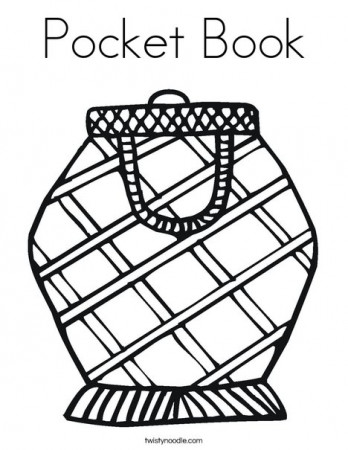 Pocket Book Coloring Page - Twisty Noodle