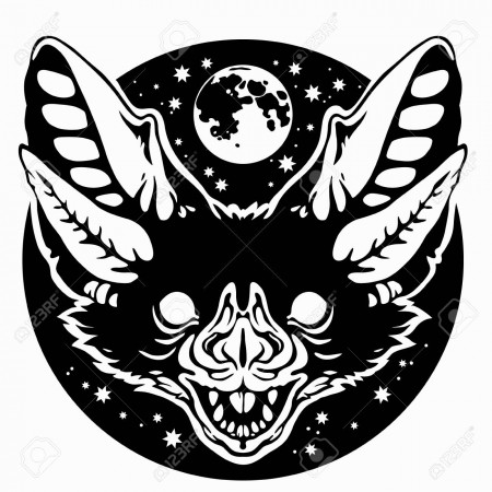 Bat clipart goth Bat black and white gothic illustration tattoo ...