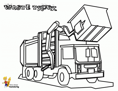 Rock Hard Construction Coloring Page | YesColoring | Free | Dump Truck