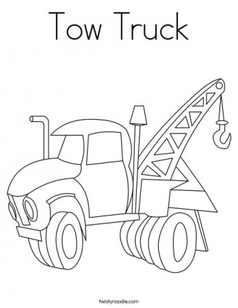Tow Truck Coloring Page - Twisty Noodle