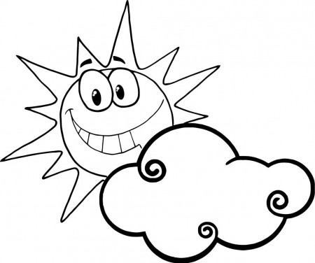 Happy Face Sun Coloring Page - ClipArt Best