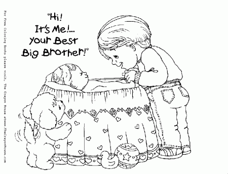 Big brother coloring page (With images) | Big brother little ...