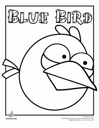 Blue angry birds coloring pages blue angry birds coloring pages 