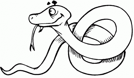 Print out jungle Coloring pages of Snake for kids - Free Printable 