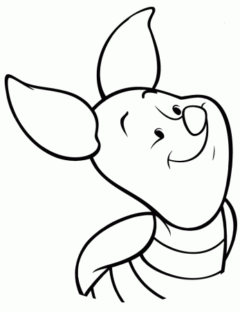 Cute Piglet For Kids Coloring Page | HM Coloring Pages