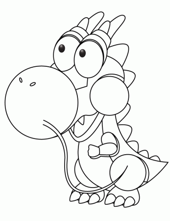 Cute Baby Dragon Coloring Page | Free Printable Coloring Pages