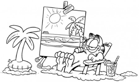 Download Garfield Coloring Pages Top Resolutions | ViolasGallery.