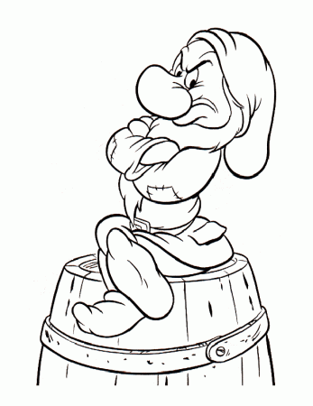 coloring pages - Cartoon » Snow White (221) - Grumpy