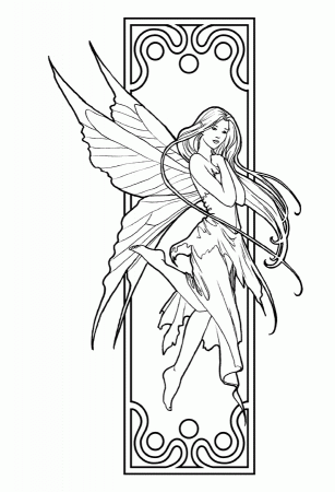 Fairy : Fairy Playing Flute Coloring Pages, Queen Of All The 