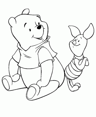 child coloring drawing piglet and pooh