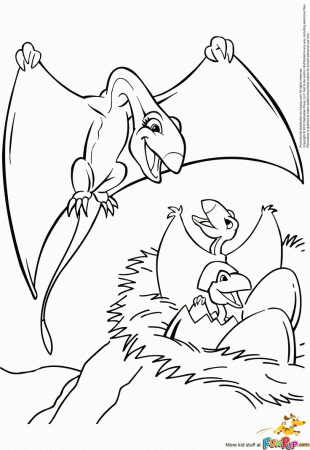 Pterodactyl and babies $0.00 | Coloring Pages