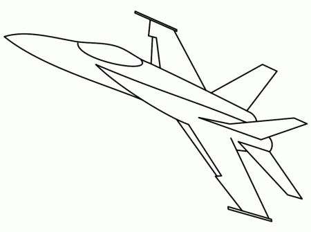 F-18 Fighter Jet - Coloring Page (