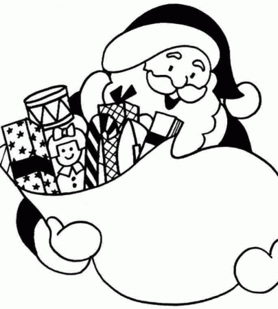 Printable Coloring Sheets Christmas Santa Claus For Little Kids 4808#