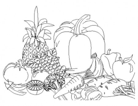 Kids Coloring In Category Food Coloring Pages , Vegetables 