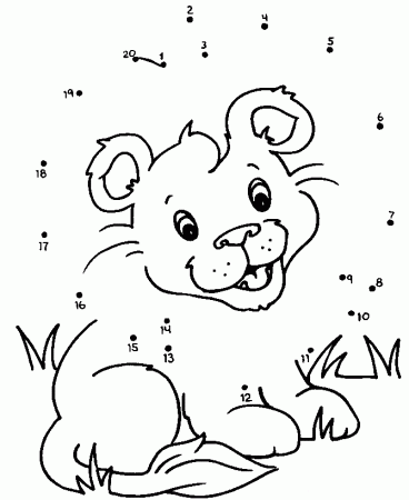 Connect the Dots Coloring Pages of Wild Animals | Coloring Pages
