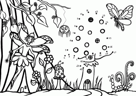 Fairy Forest Colouring and Dot-to-Dot - Rooftop Post Printables