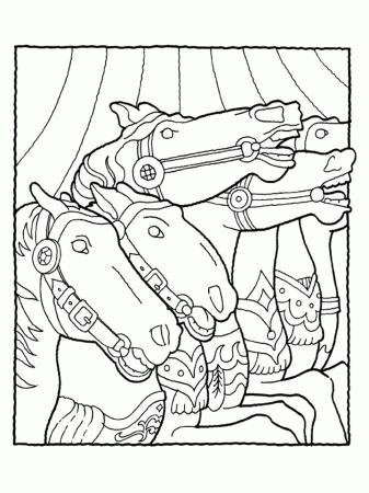 visit to a fair Colouring Pages (page 2)