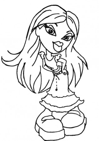 Print Free Printable Bratz Coloring Pages 2 Large Coloring Page 
