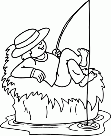 Coloring Pages Fishing | Printable Coloring Pages