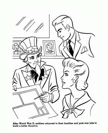 Labor Day Coloring Pages - Labor History - Post-War Labor Boom 