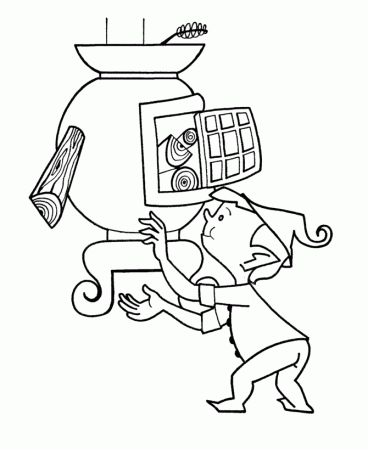 Santa's Elves Coloring Pages - Santa's Elves put firewood in the 